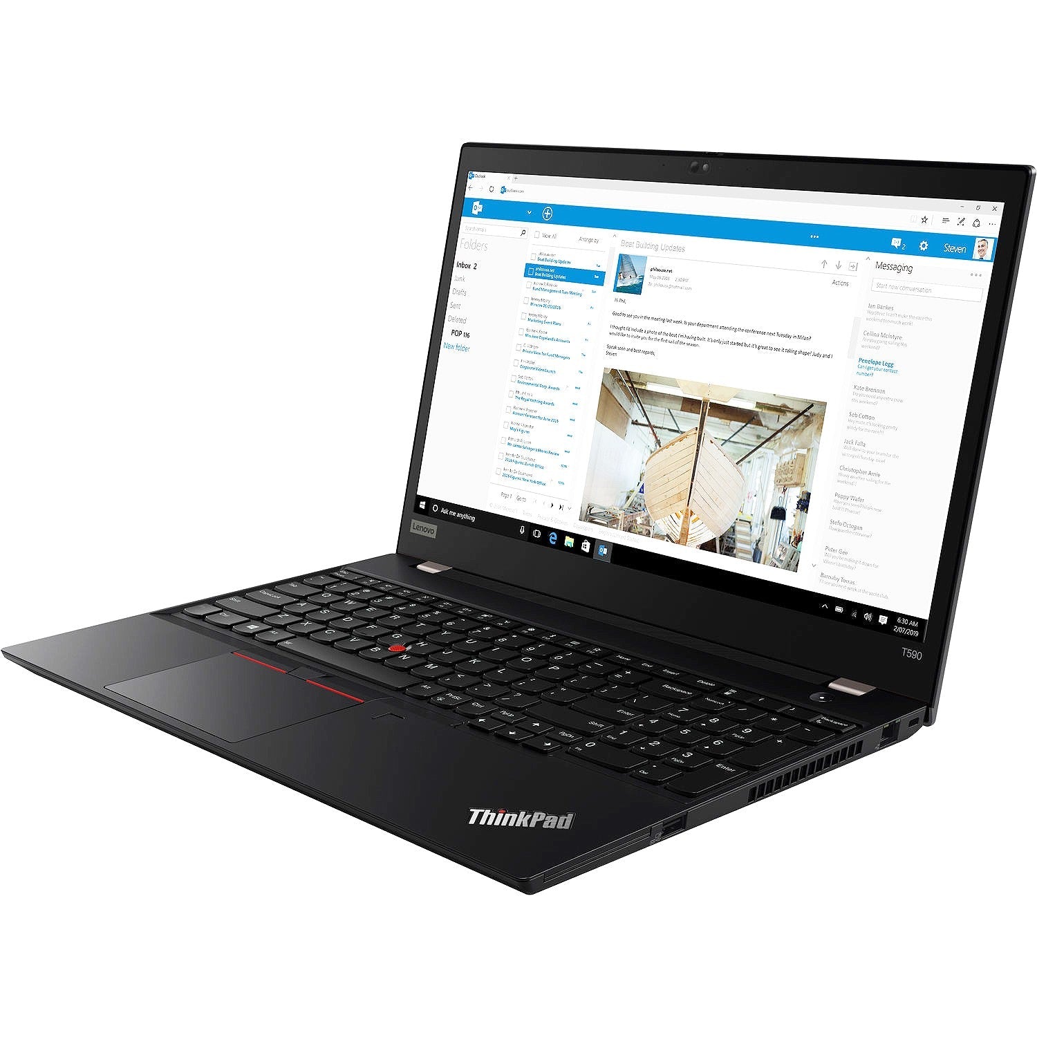 Lenovo 15.6″ ThinkPad T590 Intel Core i7 16 GB/512 GB SSD Windows 10 Pro