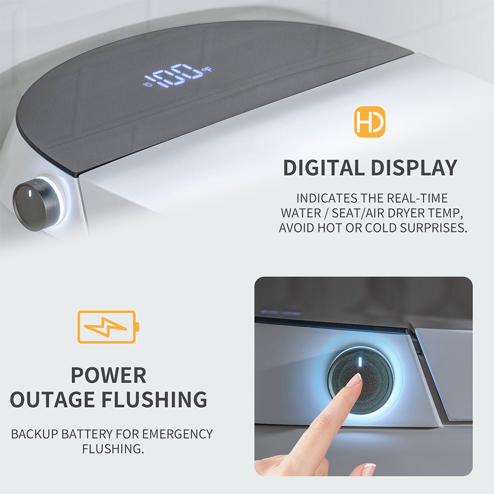 Alora Premium Smart Tankless Bidet Toilet W/ Auto Open & Close Lid (95371482)