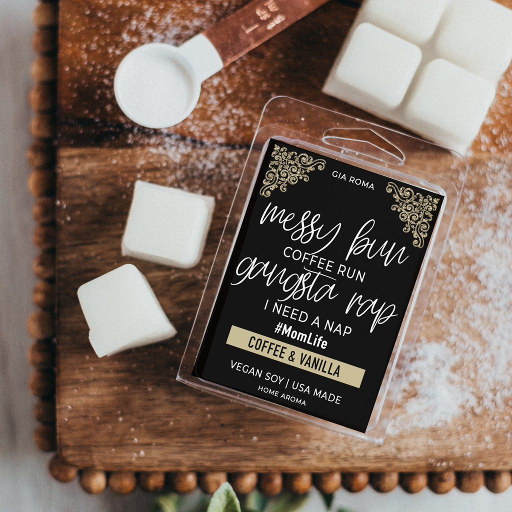 Coffee And Vanilla Scented Candle Messy Bun Quote Aromatherapy Vanilla Coffee Home Fragrance