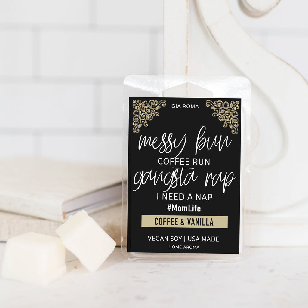 Coffee And Vanilla Scented Candle Messy Bun Quote Aromatherapy Vanilla Coffee Home Fragrance