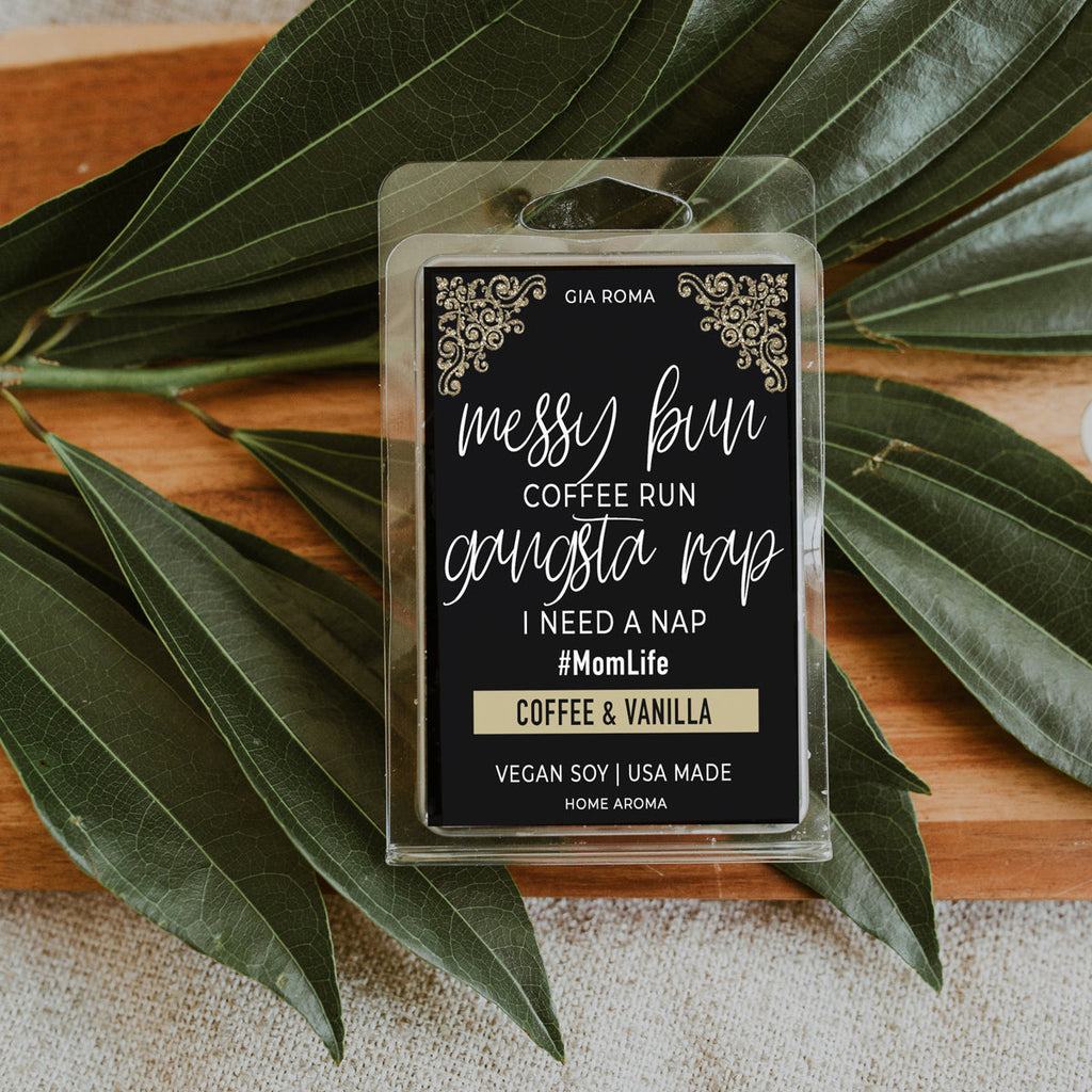 Coffee And Vanilla Scented Candle Messy Bun Quote Aromatherapy Vanilla Coffee Home Fragrance