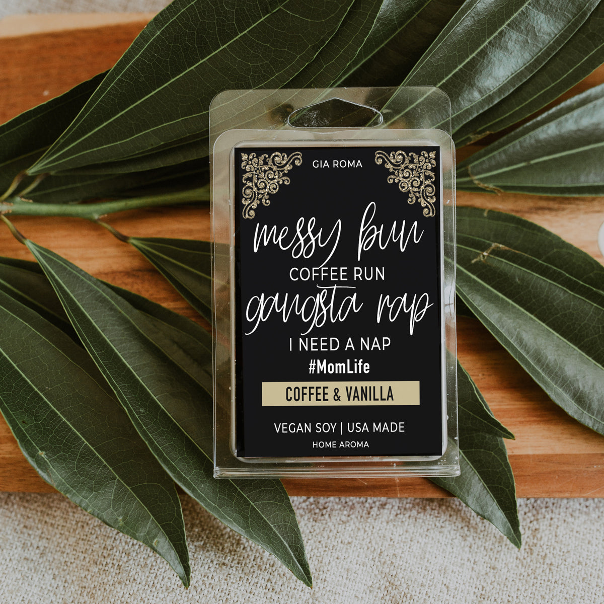 Coffee And Vanilla Scented Candle Messy Bun Quote Aromatherapy Vanilla Coffee Home Fragrance