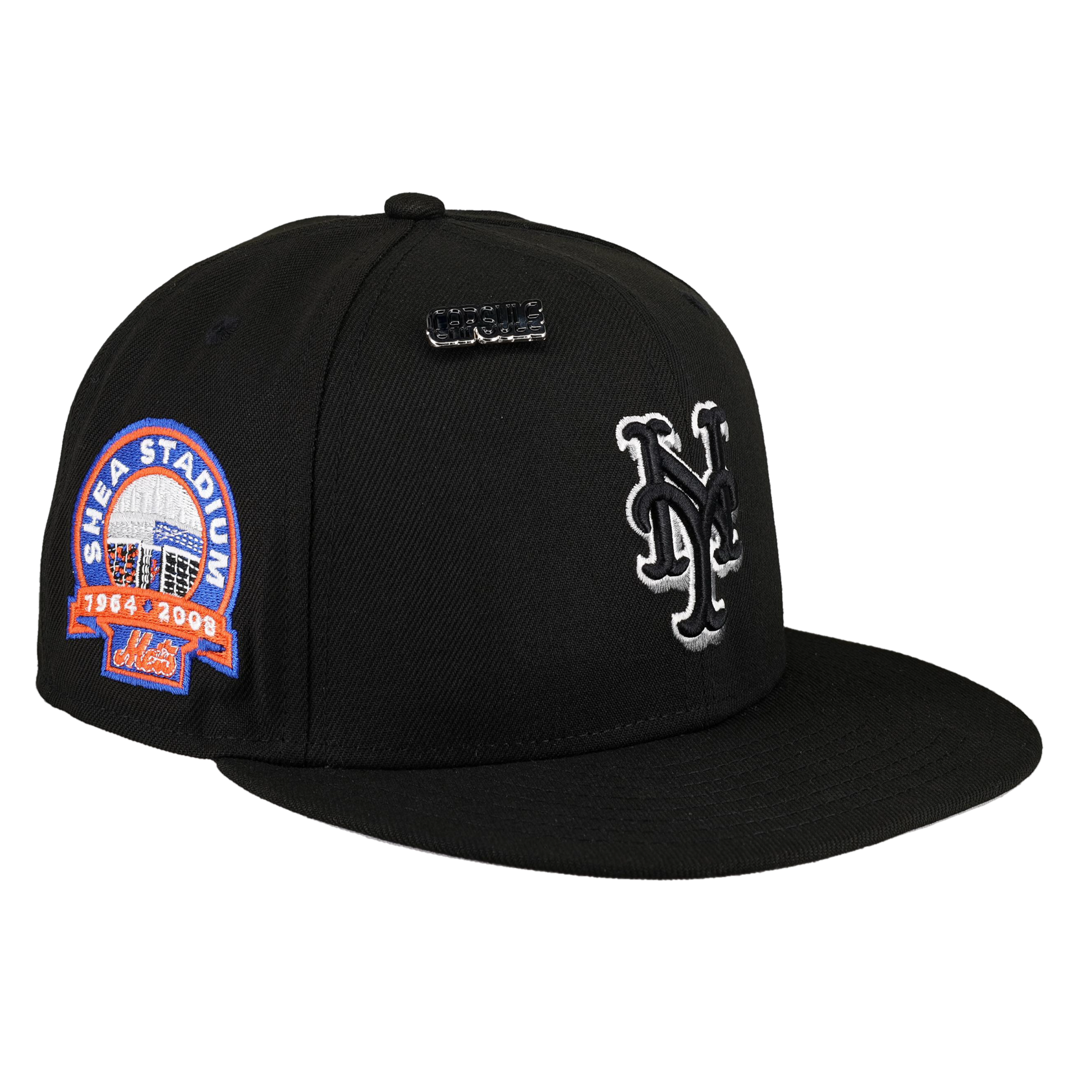 New York Mets Side Splash Collection Shea Stadium Patch Fitted Hat
