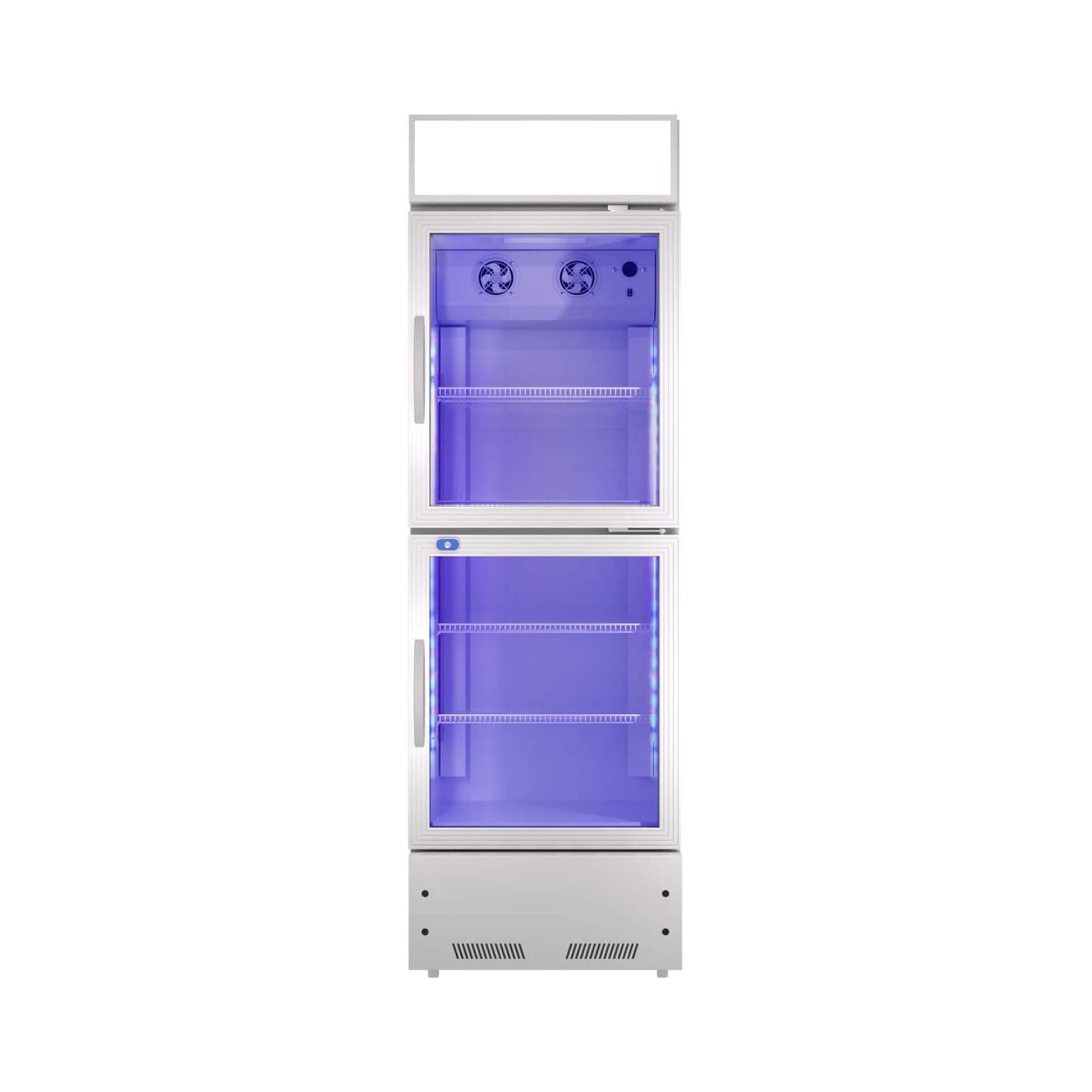 Commercial 2-Door Beverage Refrigerator Cooler With LED Lighting (SAK15896)