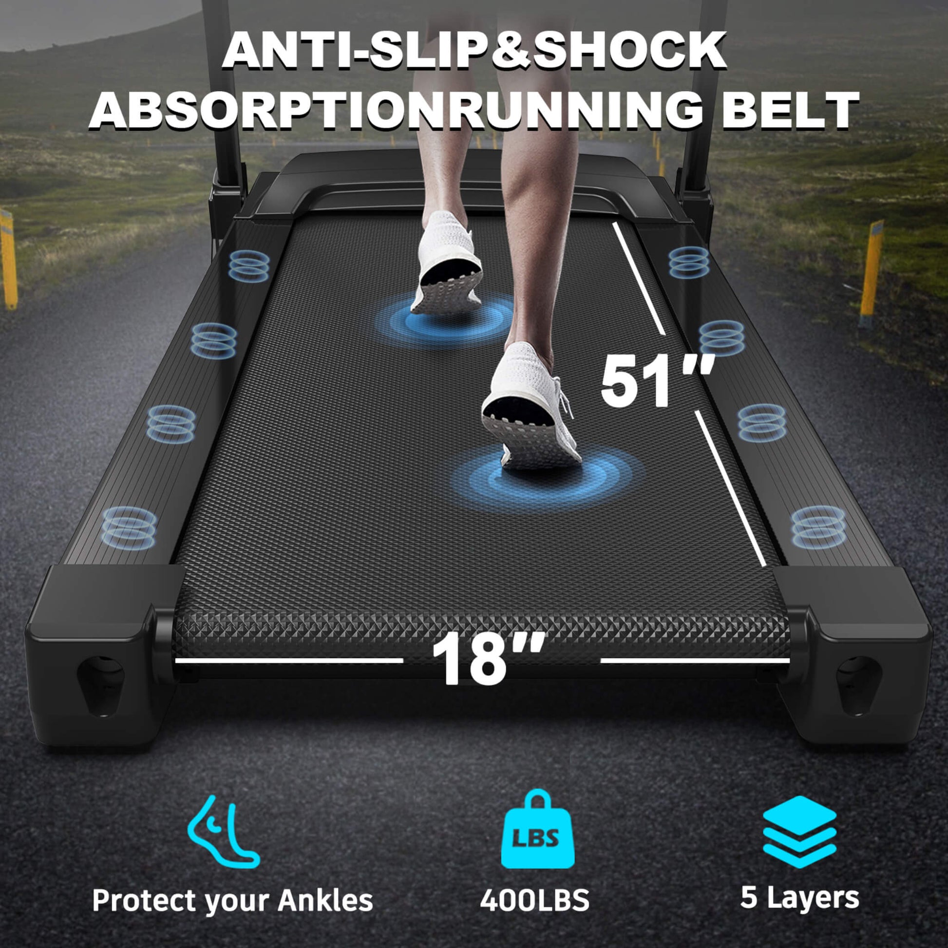 Rovix Compact 3.5HP Foldable Electric Treadmill With Bluetooth, LCD Display & 12 Pre-Set Running Programs (SAK25879)