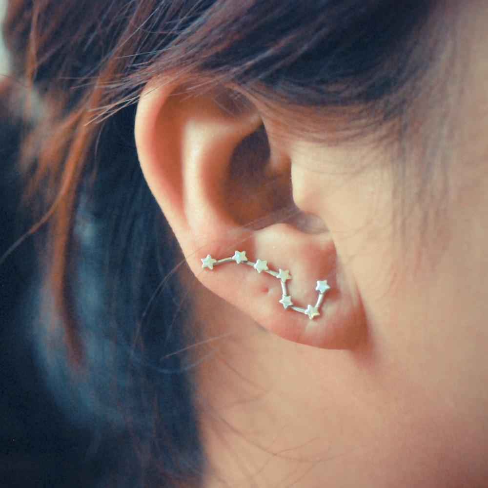 Constellation Ear Crawler Earrings Sterling Silver Minimal