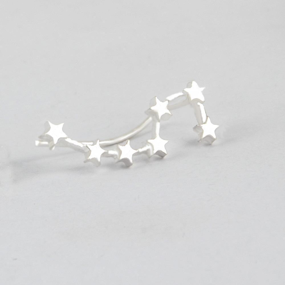 Constellation Ear Crawler Earrings Sterling Silver Minimal