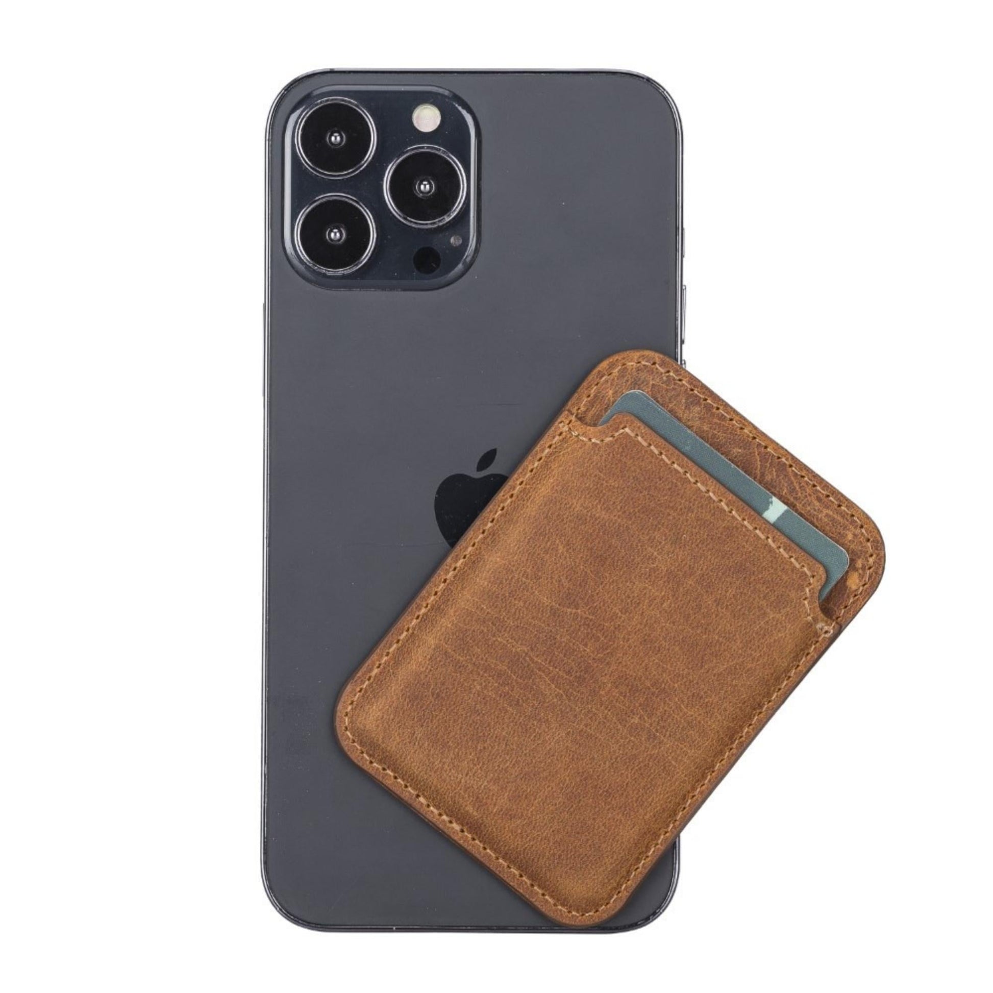 Cortland Full-Grain Leather Card Holder Wallet with Magnet