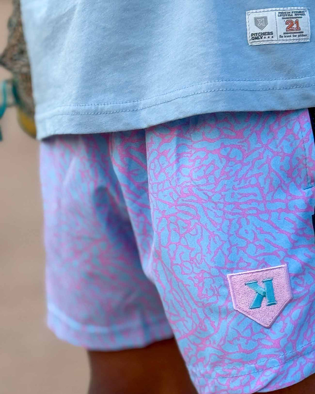 Cotton Candy Elephant Print Shorts