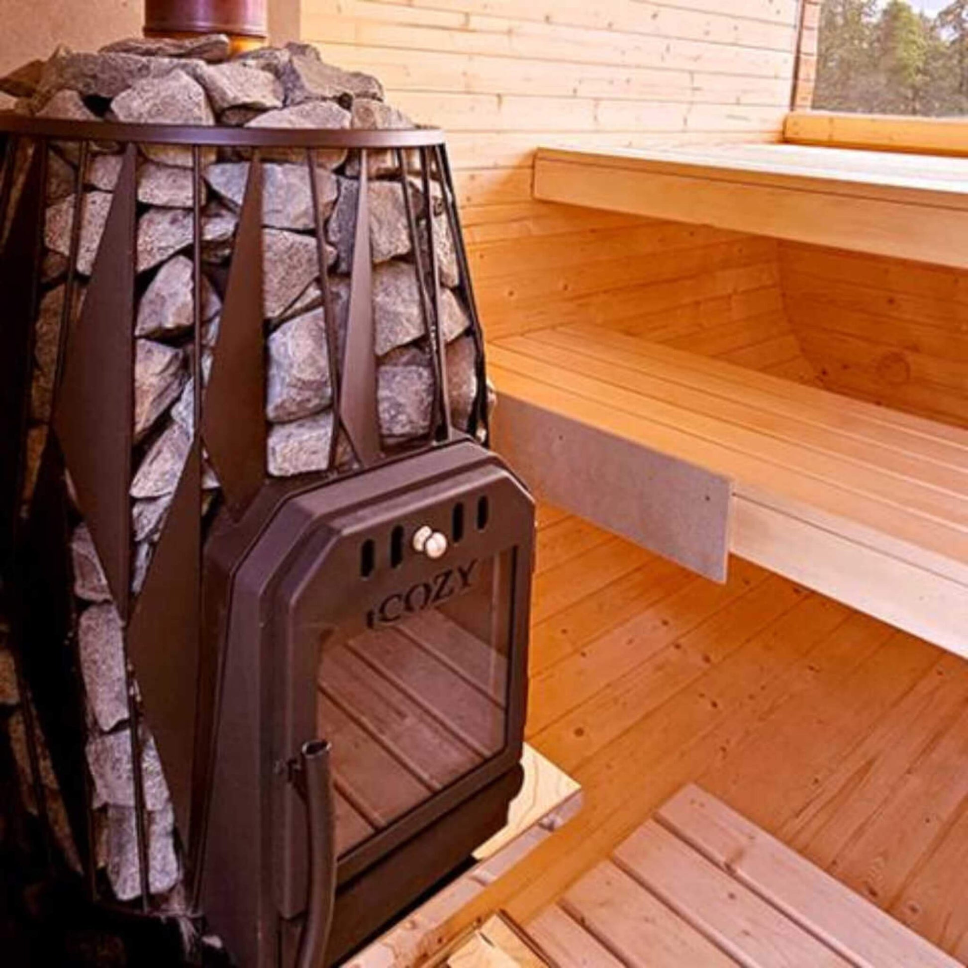 Cozy Heat OG Wood-Burning Sauna Stove With Sauna Stones [COZY OG] (SAK37298)