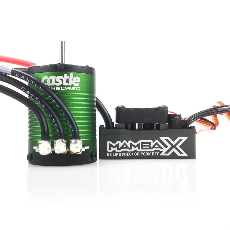 Castle Creations Mamba X 1/10 Brushless Combo 1406 Sensored Motor 7700kV