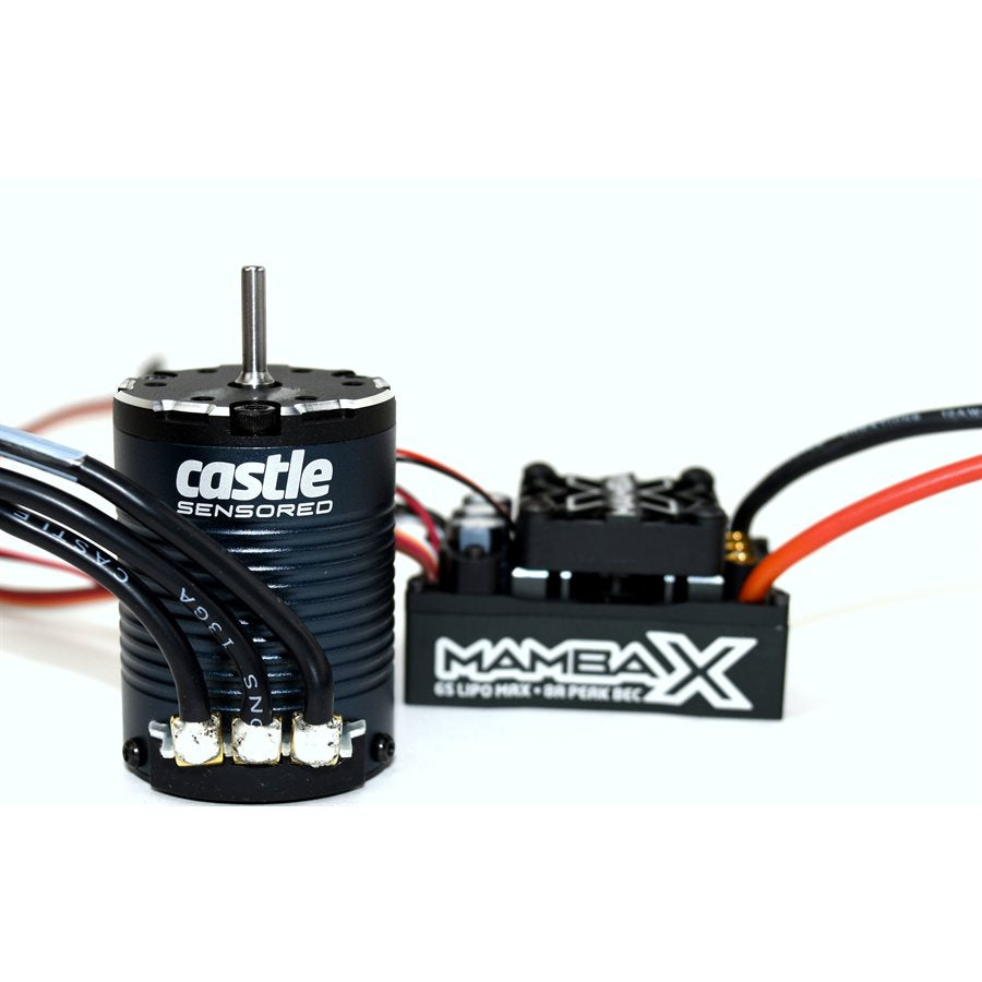 Castle Creations Mamba X ESC Waterproof Sensored Brushless Combo 3800kV Slate