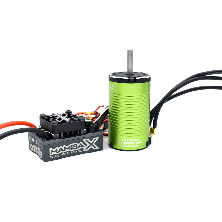 Castle Creations Mamba X SCT 1/10 Brushless Combo 1412 2100kV 5mm Shaft
