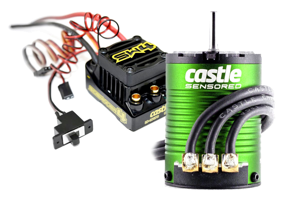Castle Creations Sidewinder SW4 Waterproof 1/10 ESC/Motor Combo with1406 (7700kV) On Road