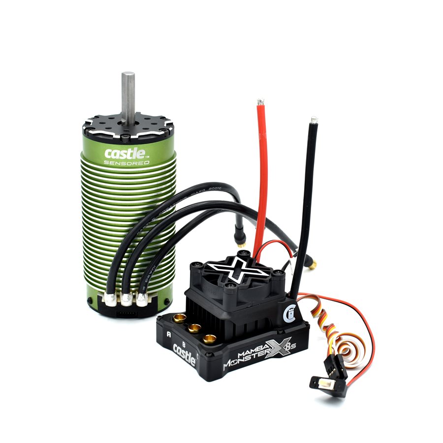 Castle Creations Mamba Monster X 8S 1/6 ESC Motor Combo 2028 Sensored Motor 800kV