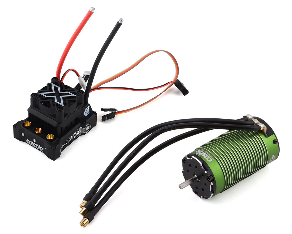 Castle Creations Mamba Monster X 8S Waterproof ESC + 1717-1260kV Sensored Brushless Motor Combo for 1/6 Scale