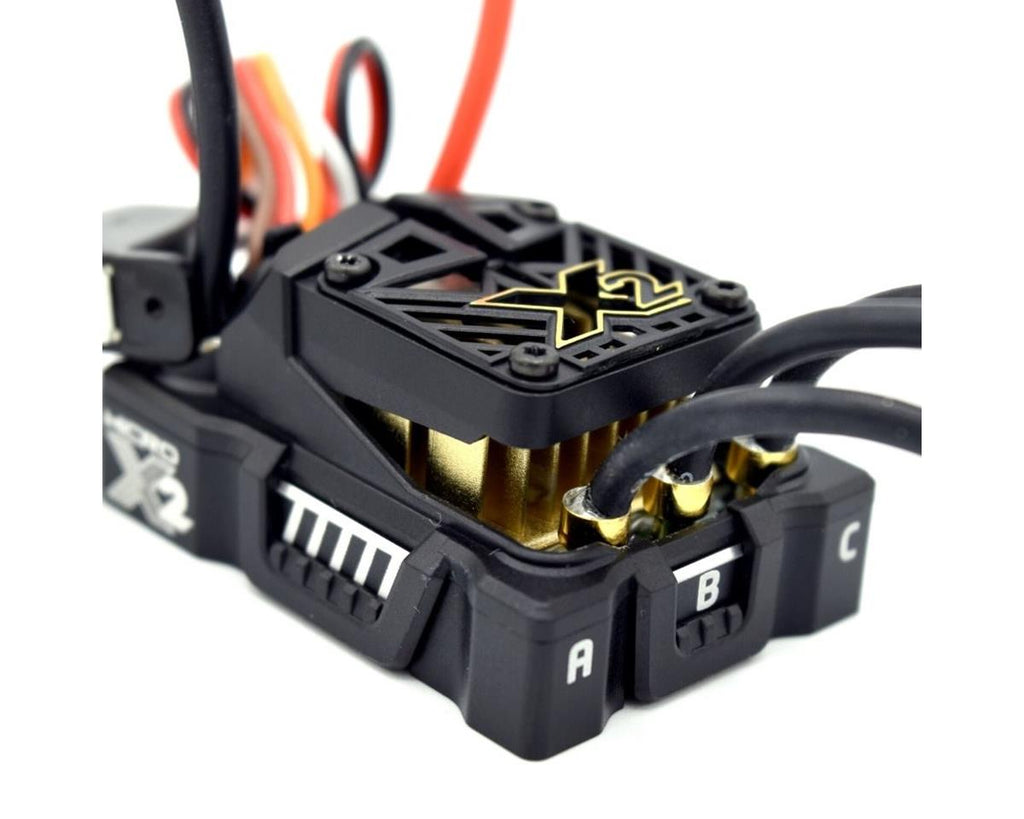 Castle Creations Mamba Micro X2 16.8V Waterproof Sensored ESC + 0808-5300kV Brushless Motor Combo for 1/18 Scale