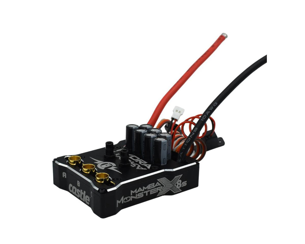 Castle Creations Hydra X 8S Waterproof Brushless Marine ESC - 33.6V / 8A Adjustable BEC for RC Boats up to 36"