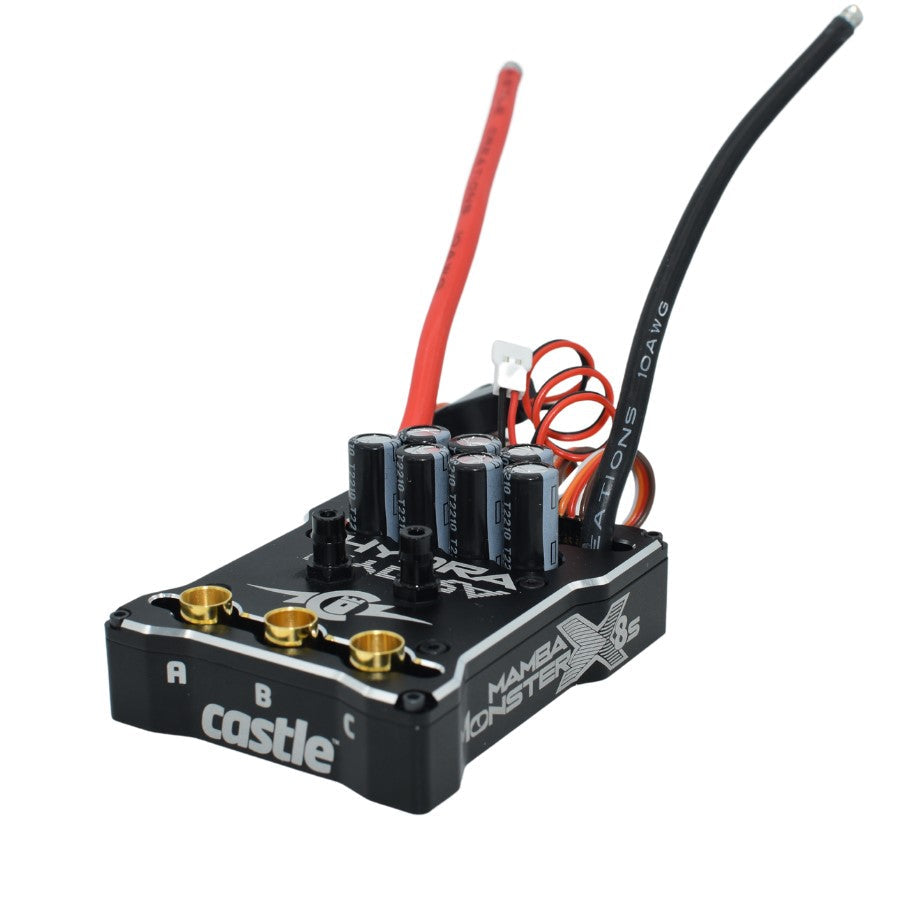 Castle Creations Hydra X 8S Waterproof Brushless Marine ESC - 33.6V / 8A Adjustable BEC for RC Boats up to 36"