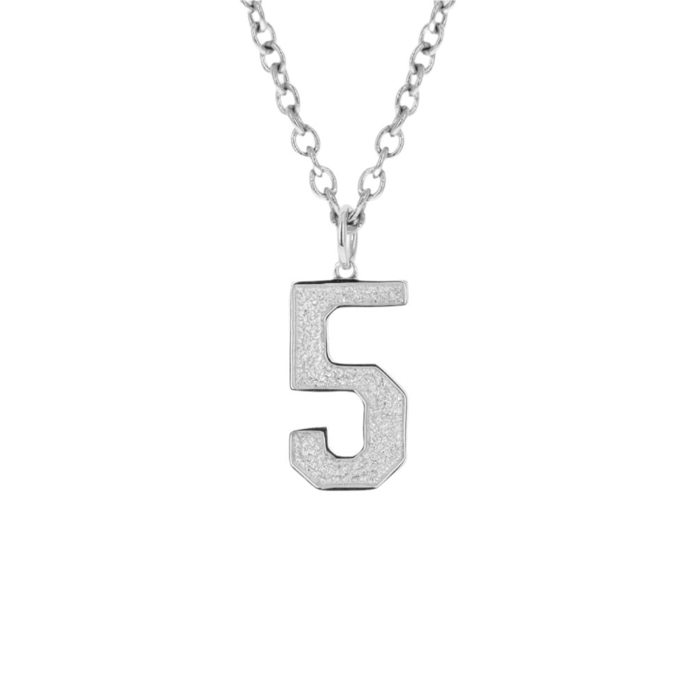 Brushed Custom Number Necklace
