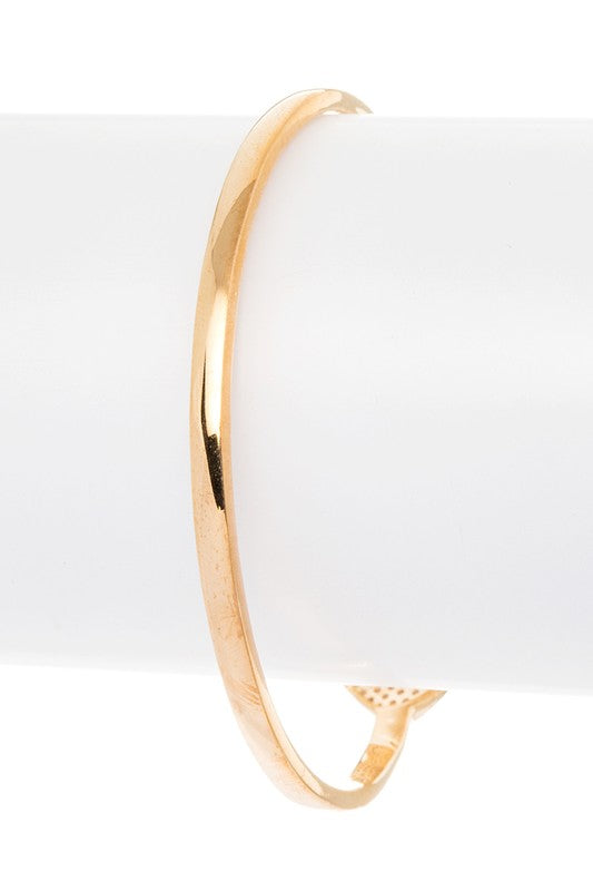 CZ Micro Pave Flower Open Cuff Bracelet Adjustable Gold