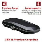 YAKIMA CBX 16 Roof Top Cargo Carrier Box, Fits StreamLine Crossbar, Black