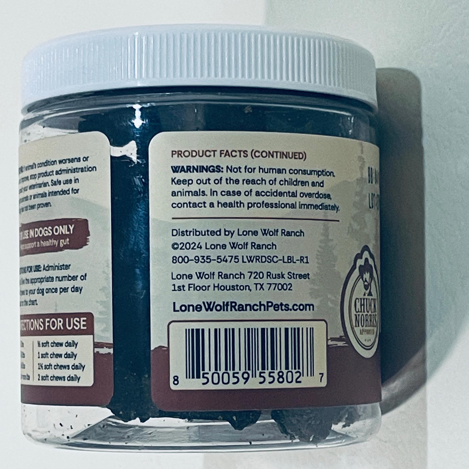 Lone Wolf Ranch Power GI Gut Health Support Supplement for Dogs