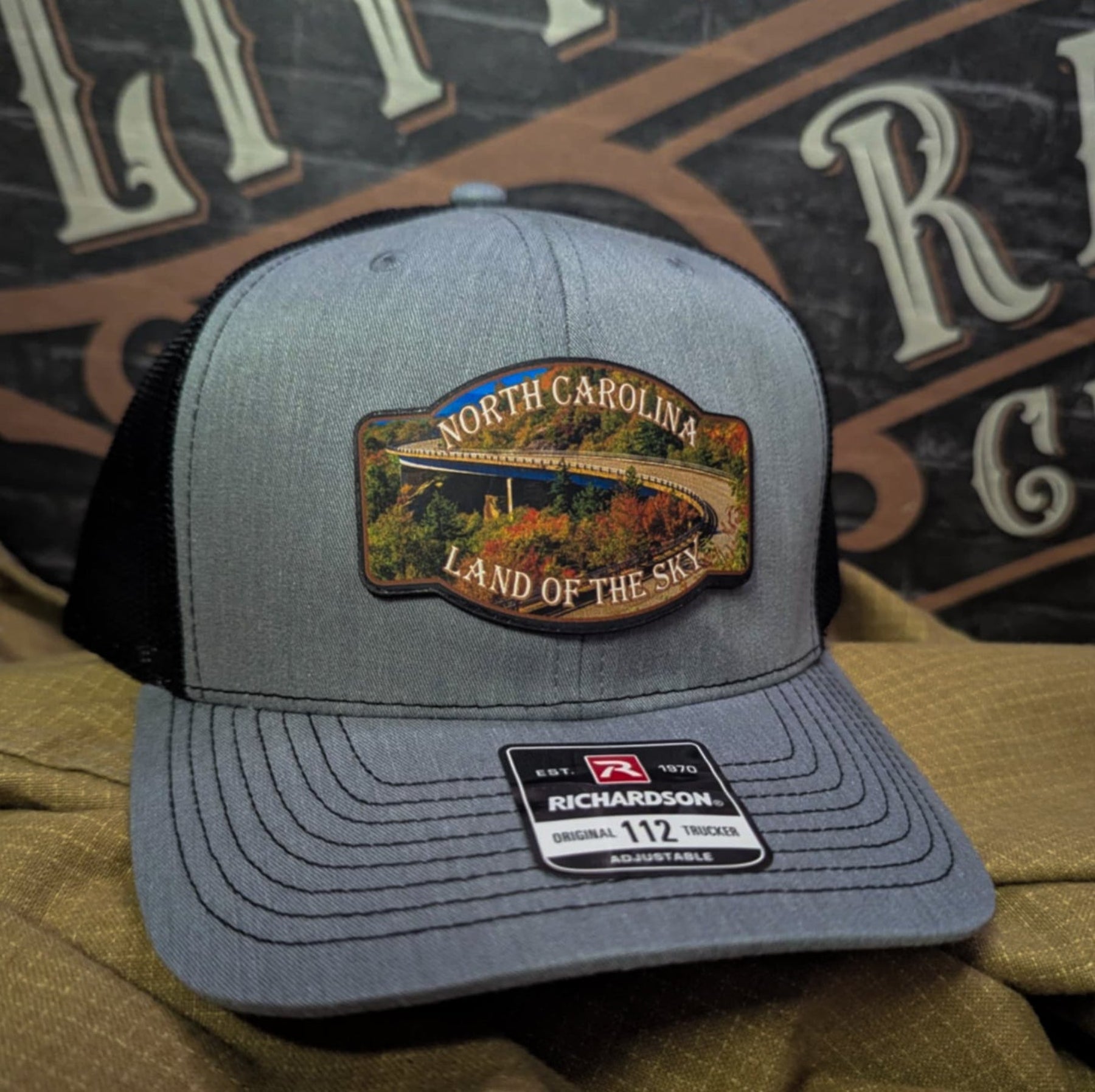 Land of the Sky Leather Patch Hat North Carolina