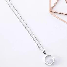 Dainty Crystal Pendant Necklace Gold Filled Minimalist