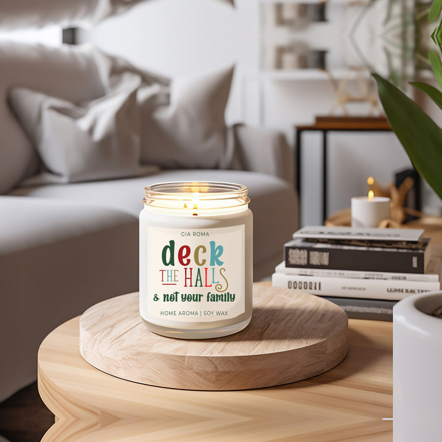 Deck The Halls Holiday Candle 9oz Clove Cinnamon Berry Plum Fir 50hr Burn