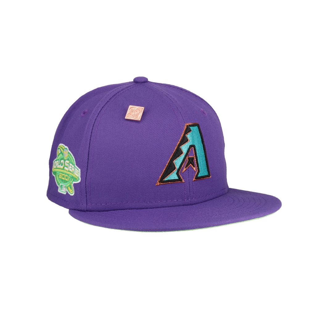 Arizona Diamondbacks Citrus Pop 2001 World Series Patch Fitted Hat