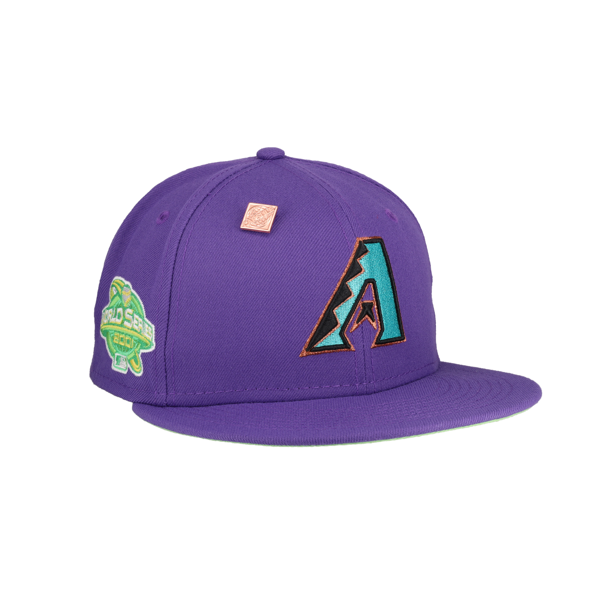 Arizona Diamondbacks Citrus Pop 2001 World Series Patch Fitted Hat