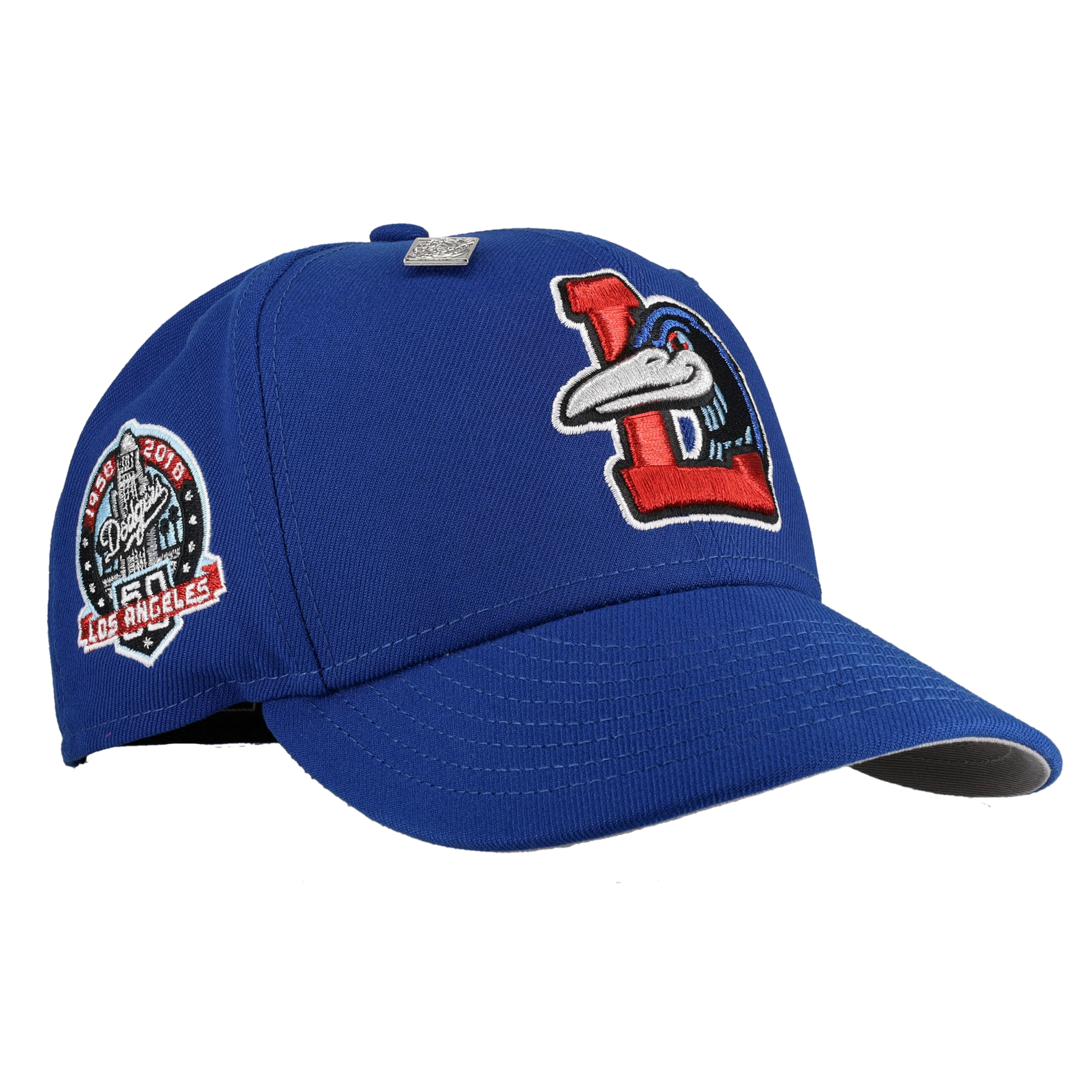 Great Lakes Loons Blue 60th Anniversary Patch 59Fifty Fitted Hat