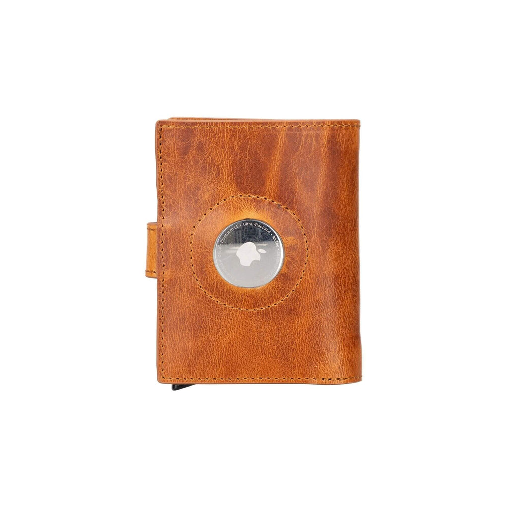 Douglas Genuine Leather Pop-Up Wallet with AirTag Slot - RFID Blocking Cardholder