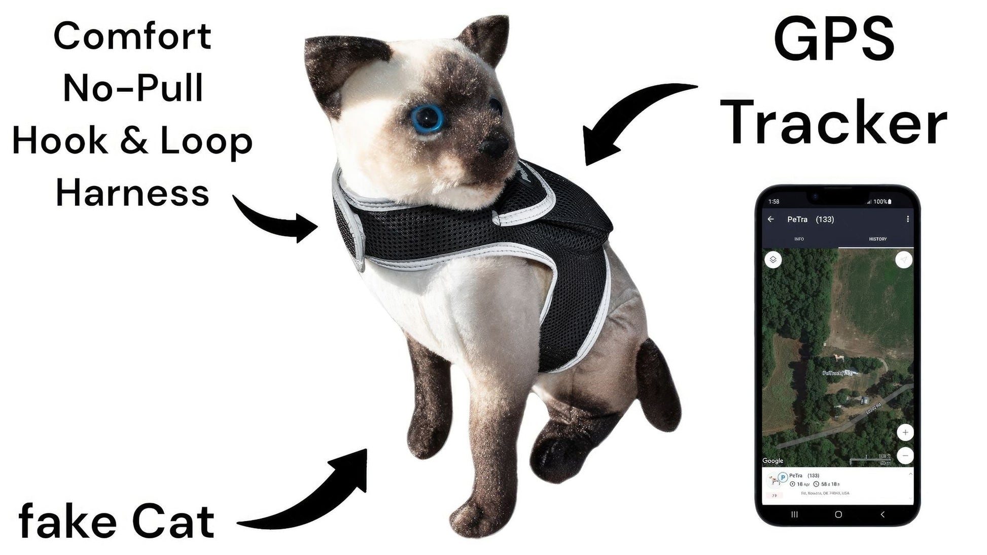 Consistent Realtime Mini Cat Dog GPS Tracking Collar Waterproof Device Size:L