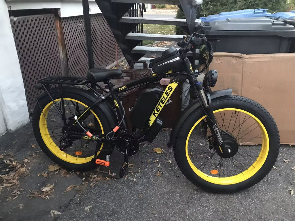 Electric Bike KETELES 48V 23AH Dual Motor 1000W*2 26"*4.0 MTB
