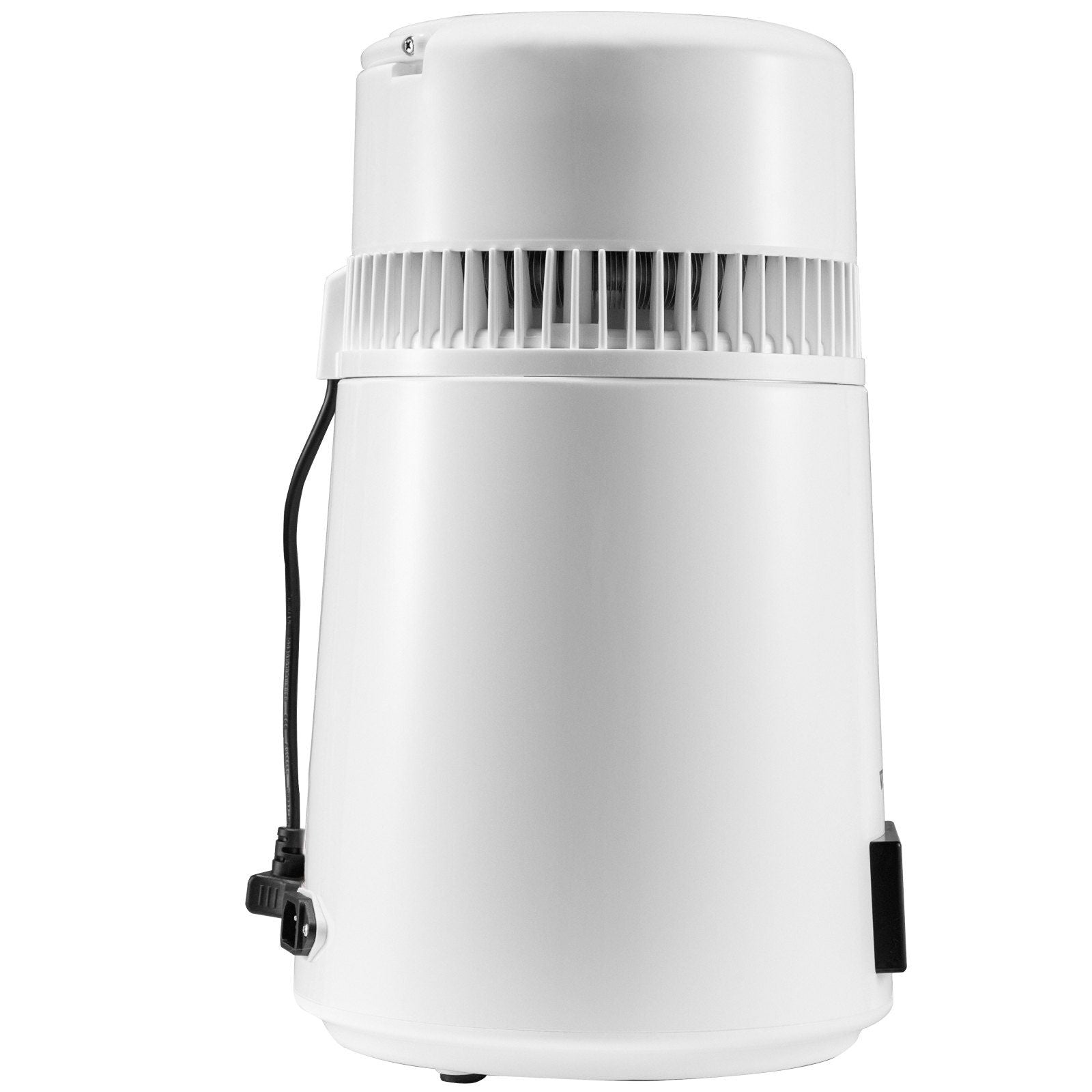 VEVOR 1.1Gal Water Distiller, 0.3Gal/H, 750W Distilled Water Maker Machine 0-99H Timing Set Temp Display, 304 Stainless Steel Countertop Distiller Plastic Carafe Cleaning Powder 3 Carbon Packs, White