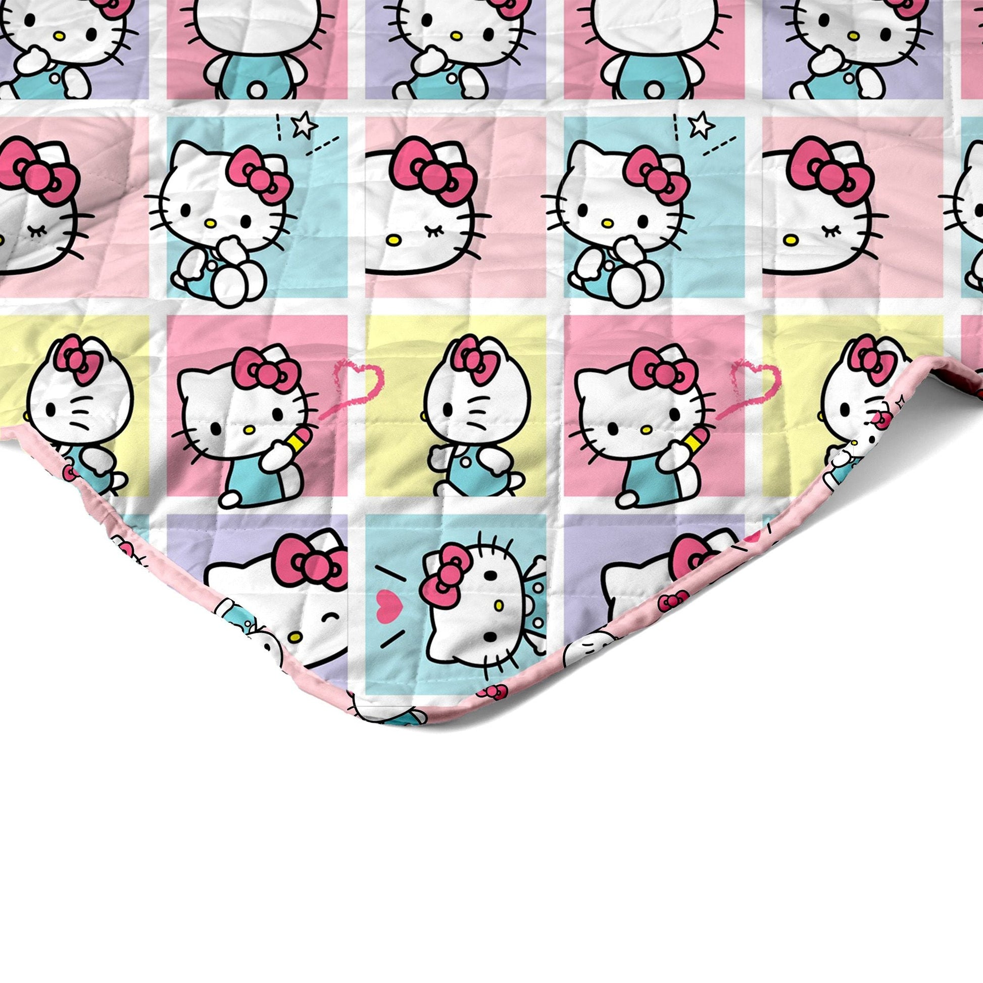 Hello-Kitty Sweet As Can Be Full/Queen Quilted Blanket 90 x 90 inches