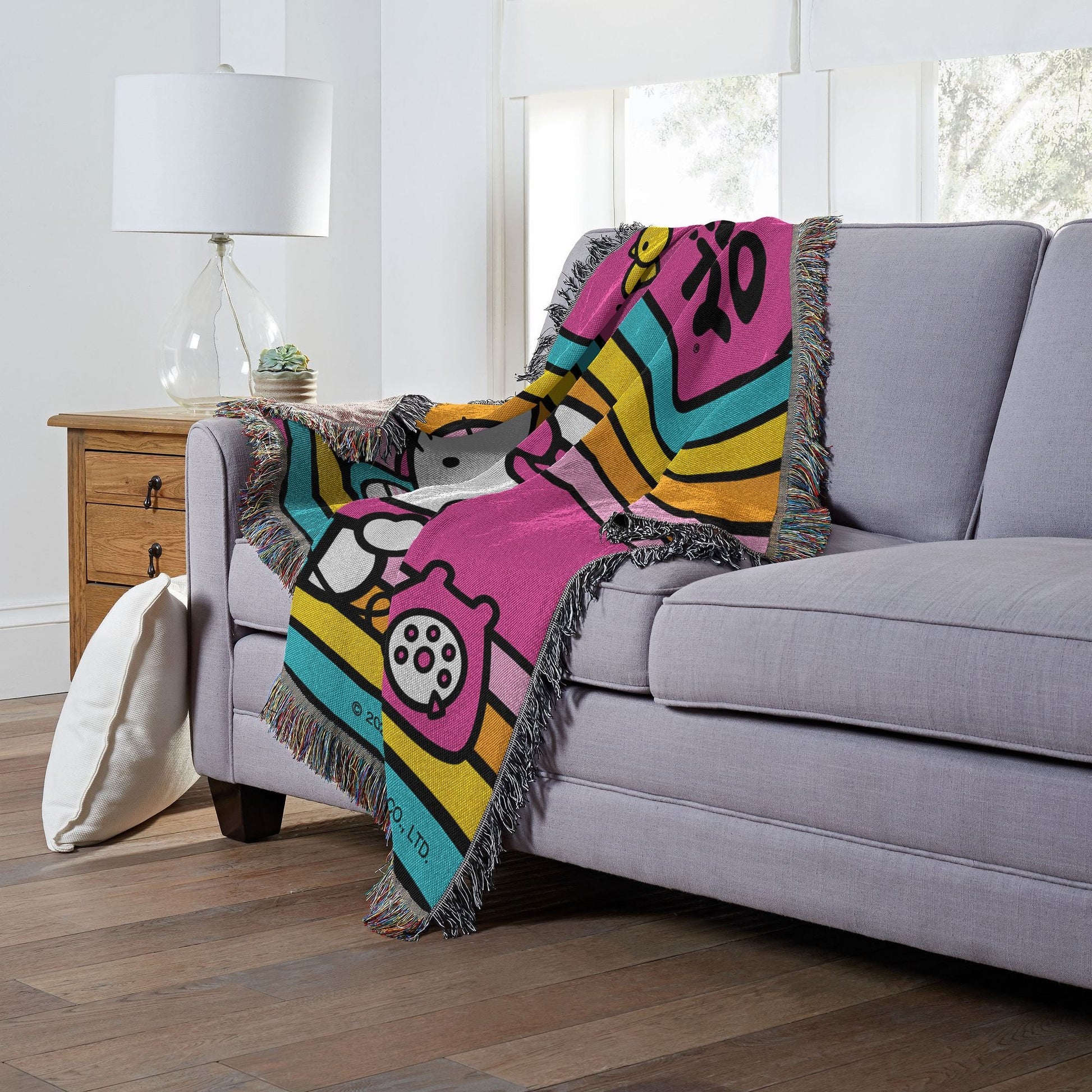 HELLO-KITTY - LETS CHAT Woven Tapestry Wall Hanging