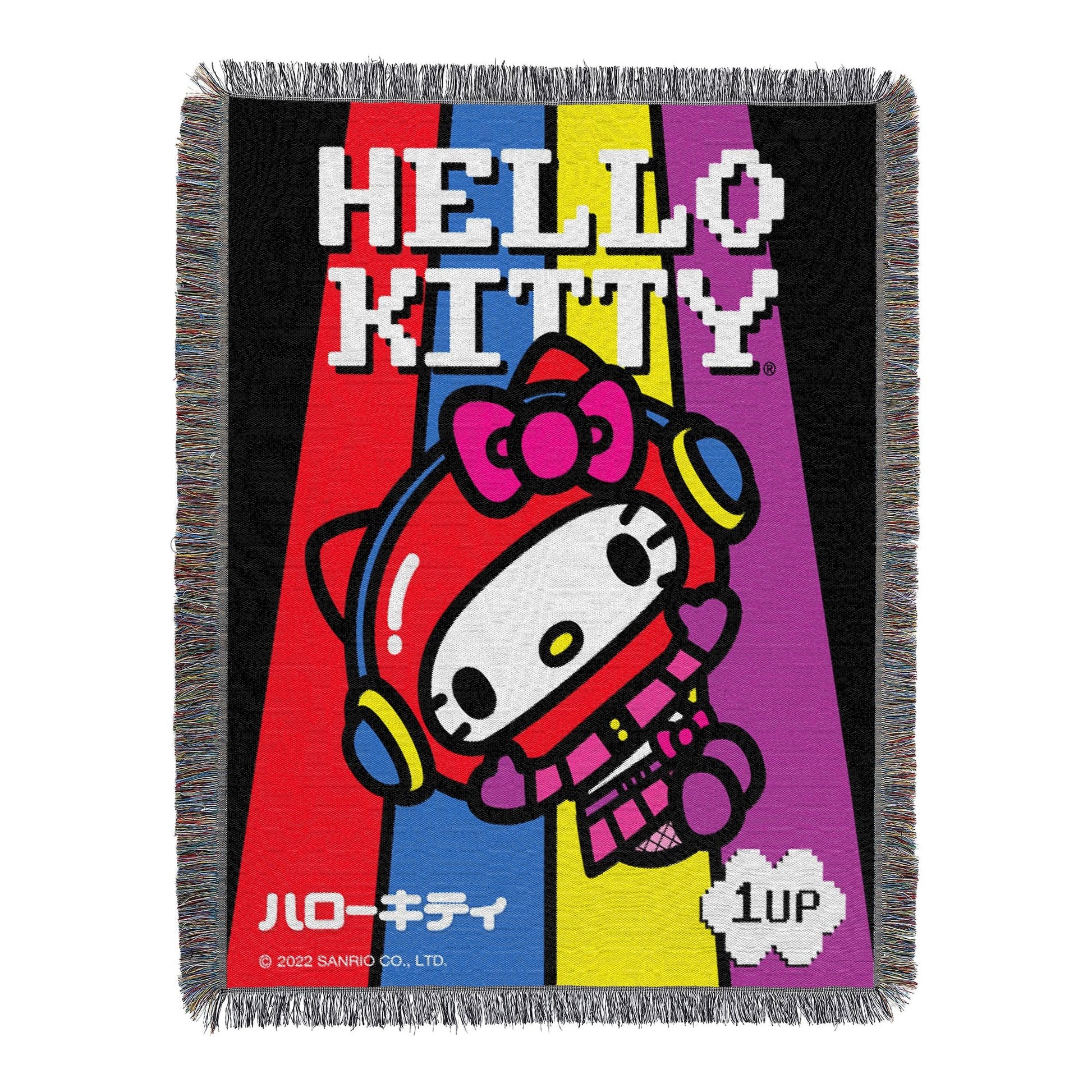 HELLO-KITTY - CUTE GAMER Woven Tapestry Wall Hanging