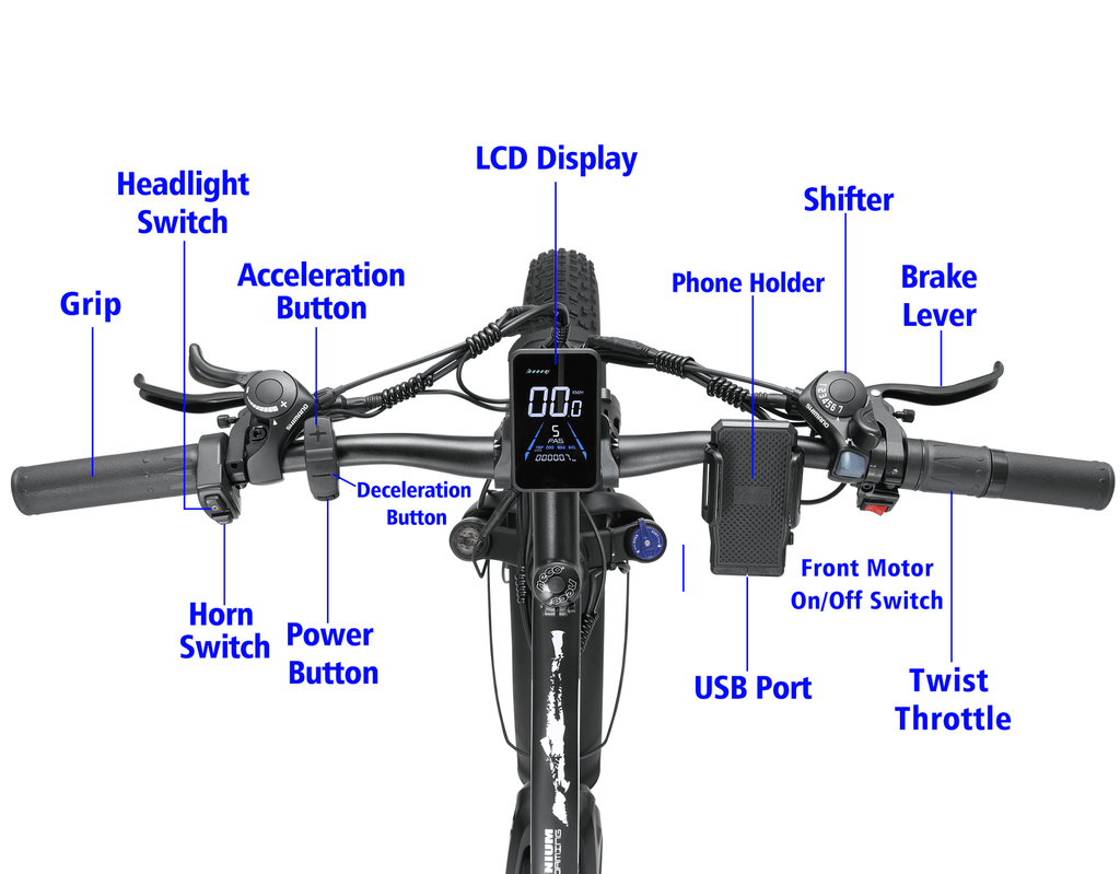 Electric Bike KETELES 48V 23AH Dual Motor 1000W*2 26"*4.0 MTB