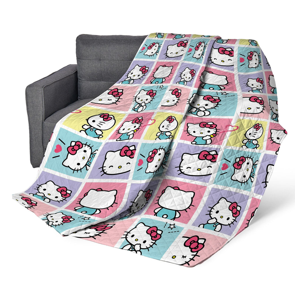 Hello-Kitty Sweet As Can Be Full/Queen Quilted Blanket 90 x 90 inches