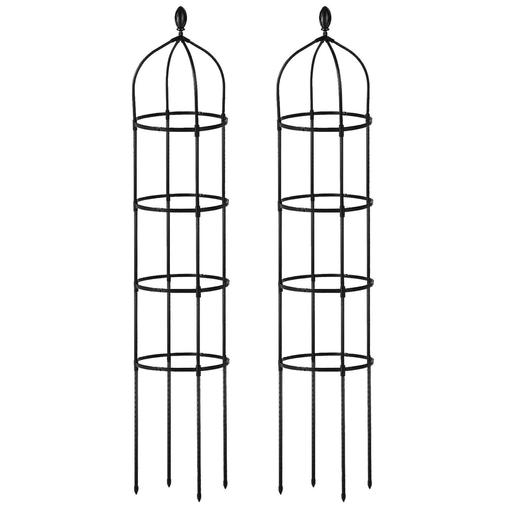 2 Packs Garden Obelisk Trellis 5.9FT Plants Tower for Climbing Plants Flower Vegetable Vine
