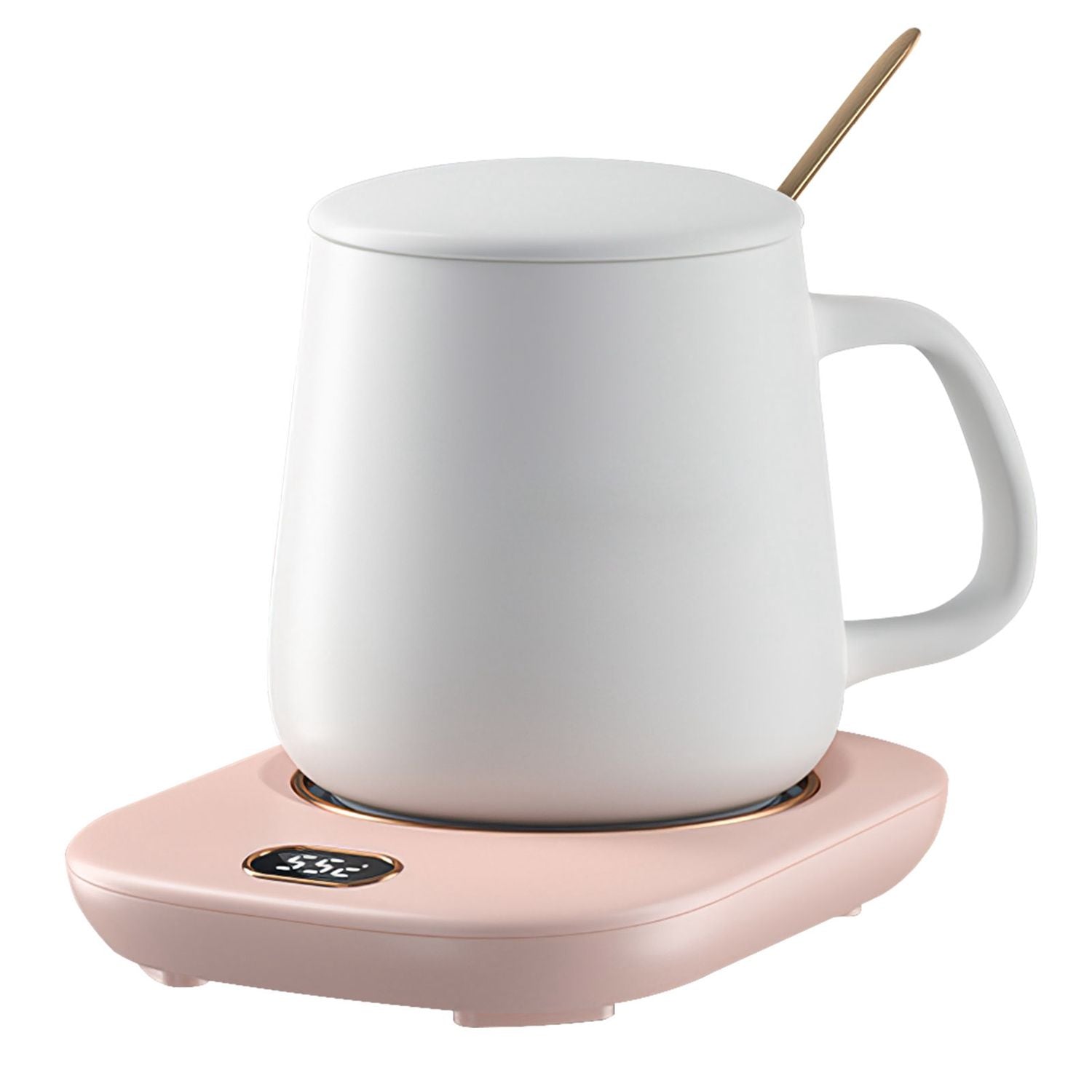 Smart Electric Coffee Mug Warmer with Auto Shut Off - USB Connection, 3 Temperature Settings for Coffee, Tea, & Milk