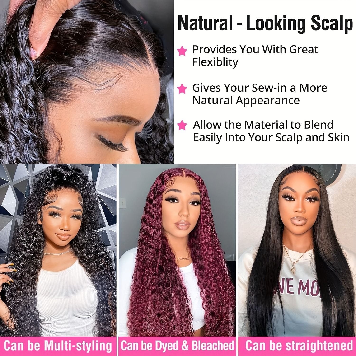 Density Brazilian Virgin Human Hair Deep Curly Lace Front Wigs Transparent HD 13x4 Lace Frontal Wigs Deep Wave 100% Real Human Hair Wigs Remy Pre Plucked Bleached Knots With Baby Hair Natural Color