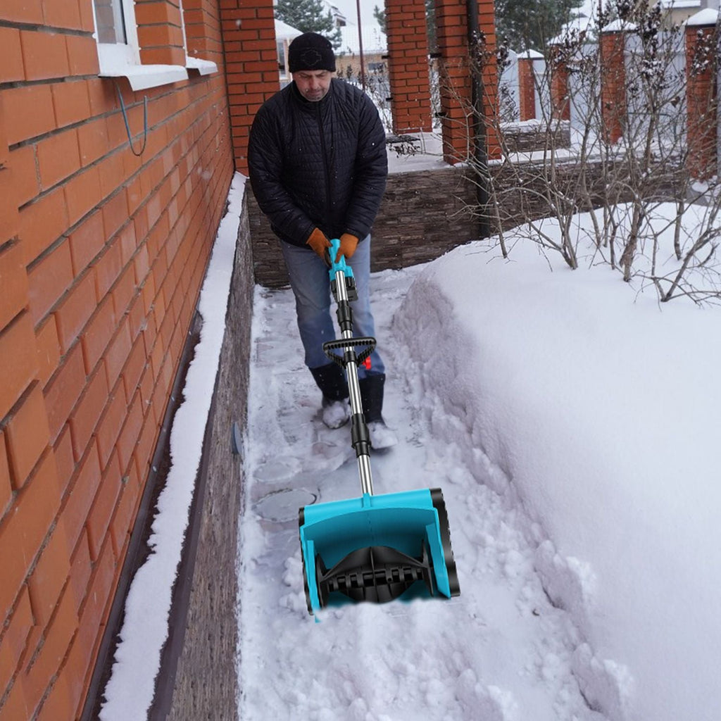 7.17lbs Lightweight Cordless Snow Shovel, 800W High Power Foldable Snow Thrower with Safety Goggles & Gloves for Winter Driveway Patio Cleaning