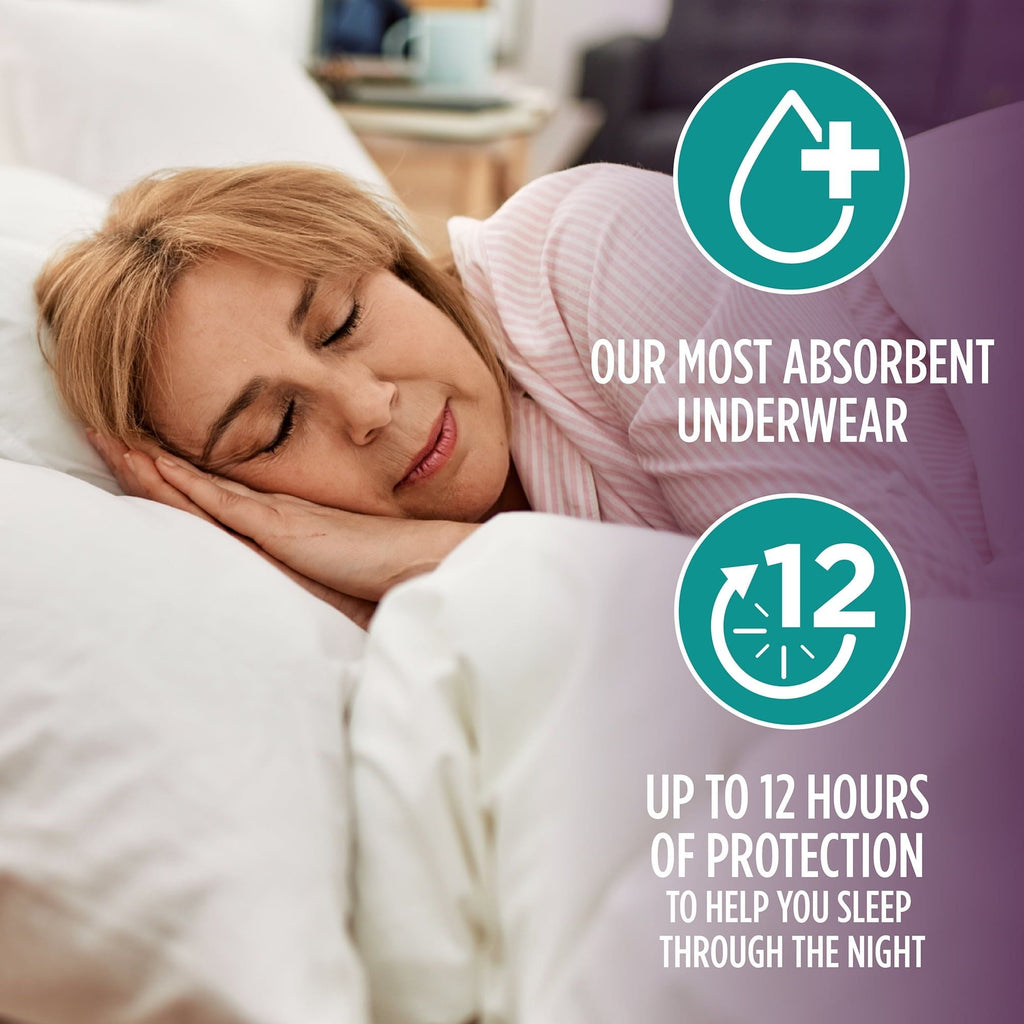 (4 pack) Women's Overnight Incontinence & Postpartum Underwear, XL , Ultimate Absorbency (16 Count)