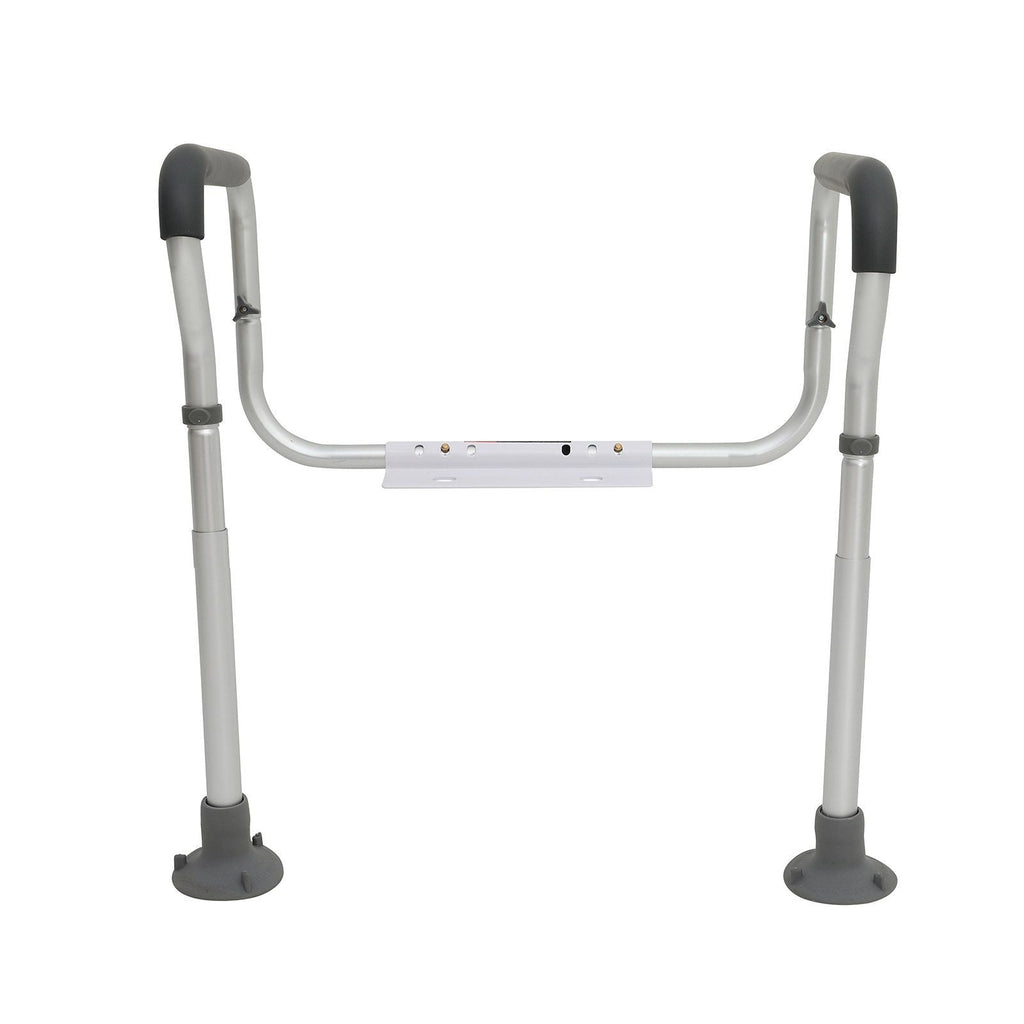 VEVOR Toilet Safety Rail, Bathroom Toilet Seat Frame, Adjustable Width & Height Fit Most Toilets, Supports 300lbs, Toilet Handles Grab Bars with Padded Armrests for Handicap, Disabled, Seniors
