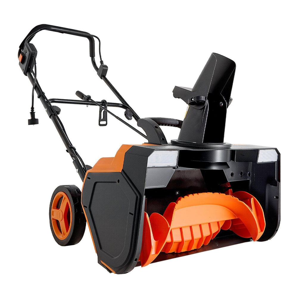 Electric Snow Blower, 23 inch 15A Corded Snow Thrower with Dual LED Headlights & 180° Rotating Chute, 25FT Throwing Distance, 12" Depth Clearing, Walk-Behind Snowblower for Driveway Sidewalk