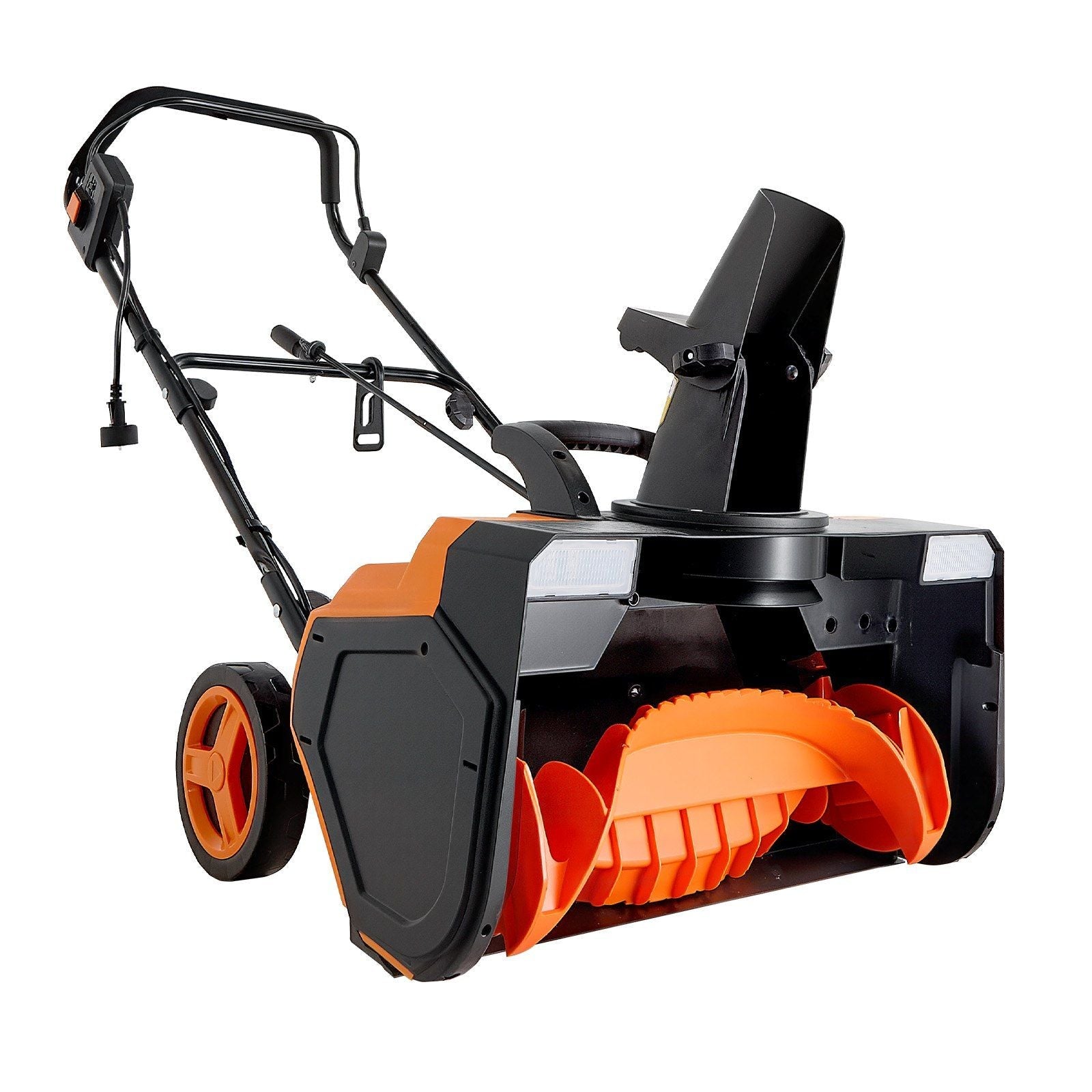 Electric Snow Blower, 23 inch 15A Corded Snow Thrower with Dual LED Headlights & 180° Rotating Chute, 25FT Throwing Distance, 12" Depth Clearing, Walk-Behind Snowblower for Driveway Sidewalk